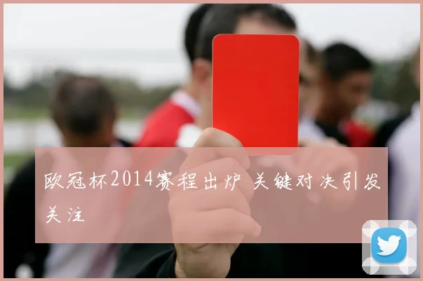 欧冠杯2014赛程出炉 关键对决引发关注